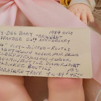 Lot 266: Vintage EFFANBEE Vinyl Jointed Doll with MOHAIR and original Baby Bottle