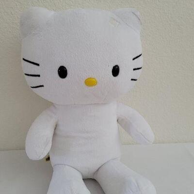 Lot 272: Large Like New HELLO KITTY Build a Bear Stuffed Animal