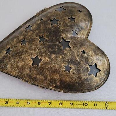 Lot 278: NEW Metal Star Cutout VALENTINES DAY Lighted Heart Home Deco TESTED A+