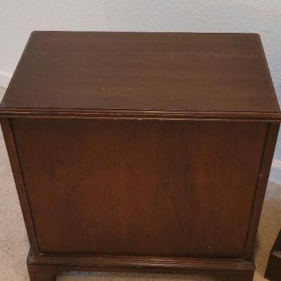 Lot 285: Vintage PAIR of ETHAN ALLEN 4-Drawer Side Tables 