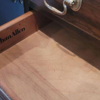 Lot 285: Vintage PAIR of ETHAN ALLEN 4-Drawer Side Tables 
