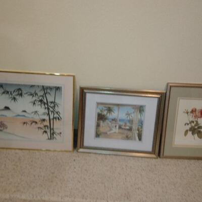 LOT 122  THREE FRAMED PICTURES