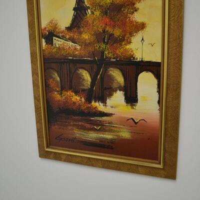 LOT 517 EFFIEL TOWER OIL PAINTING