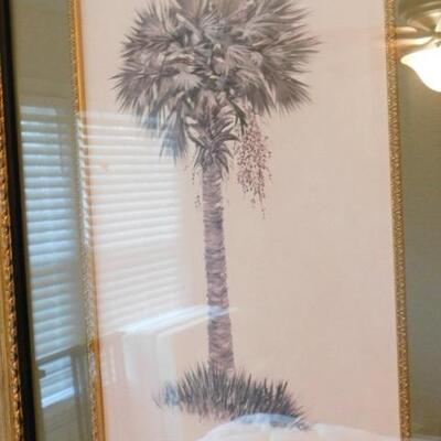 Set of Framed Art Prints of Palmetto Trees 21