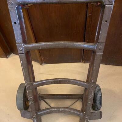 Lot# 86 Antique Two Wheel Dolly Steampunk Industrial Repurpose 