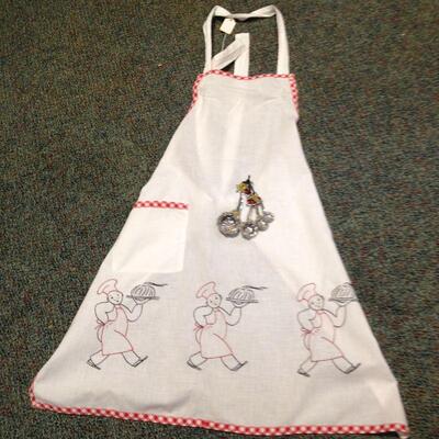 Vintage Apron and Measuring Spoons