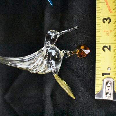 4 Glass Hummingbirds