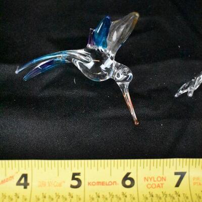 4 Glass Hummingbirds