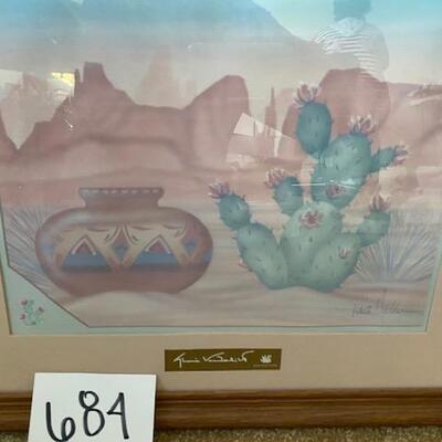 Lot 684 - Framed Southwest Art