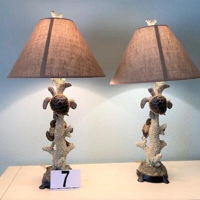 LOT#7BR1: Pair of Turtle Lamps