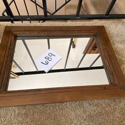Lot 689 - Wood framed mirror