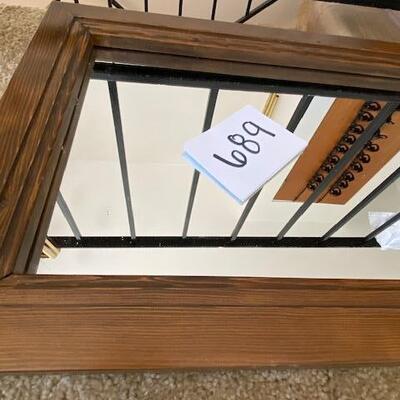 Lot 689 - Wood framed mirror