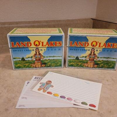 Lot 2: Vintage Land O' Lakes Metal Recipe Boxes (2)