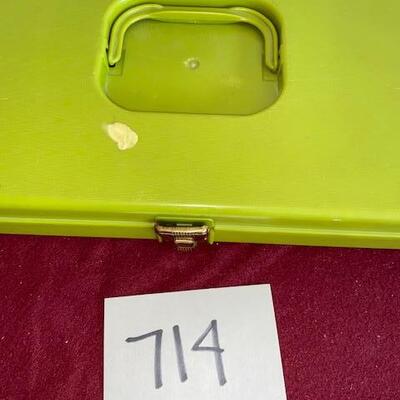 Lot 714 - Vintage Sewing box 