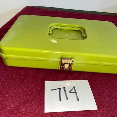 Lot 714 - Vintage Sewing box 