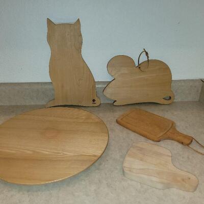 Lot 15: Vintage East Germany Lazy Susan and Cutting Boards