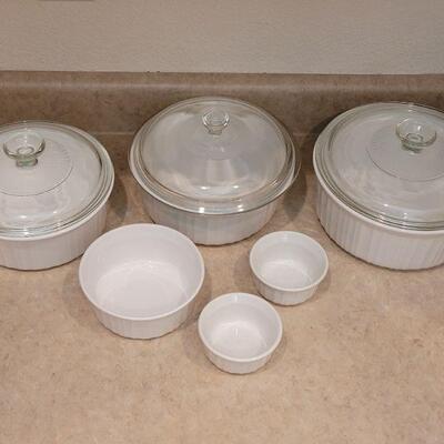 Lot 16: Corning Ware French White Stoneware lot