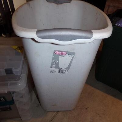 LOT 143  STORAGE CONTAINERS AND TRASH CAN