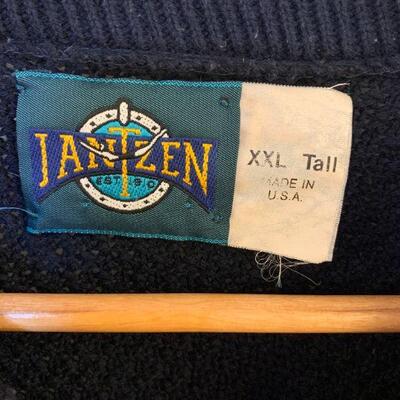 LOT 136  VINTAGE JANTZEN COTTON KNIT SWEATER XXL TALL 