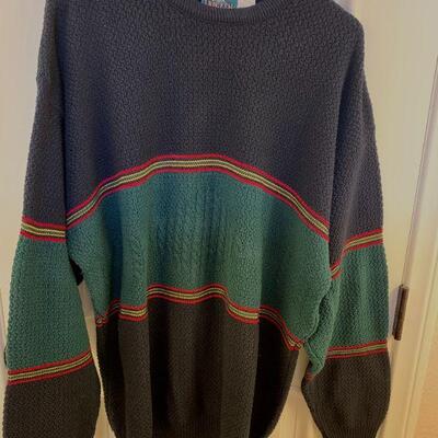 LOT 136  VINTAGE JANTZEN COTTON KNIT SWEATER XXL TALL 