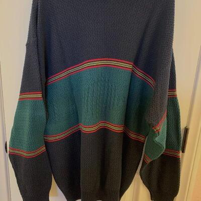 LOT 136  VINTAGE JANTZEN COTTON KNIT SWEATER XXL TALL 