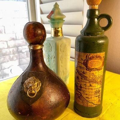 LOT 143  VINTAGE GROUP OF LIQUOR DECANTERS