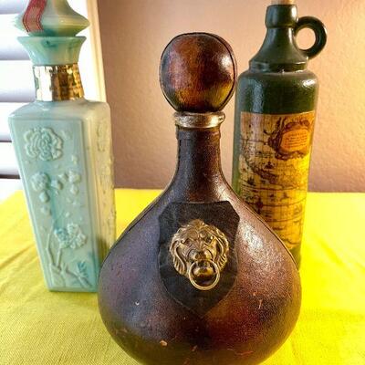 LOT 143  VINTAGE GROUP OF LIQUOR DECANTERS