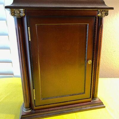 LOT 146  MAHOGANY KEY CASE WALL HANGING BOX