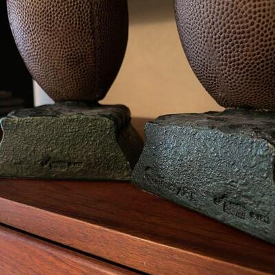 LOT 152  PAIR OF FOOTBALL BOOKENDS