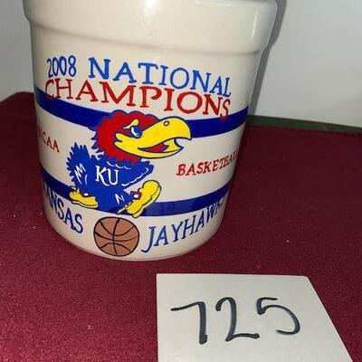 Lot 725- KU Stoneware Crock