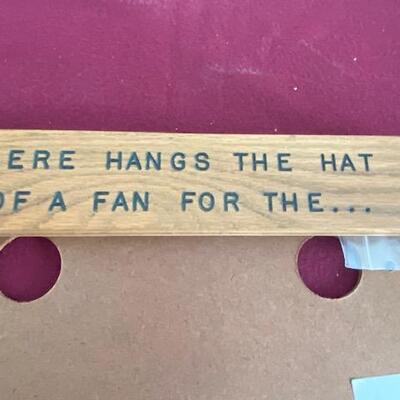 Lot 730 - Fan hat and license plate holder