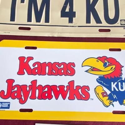 Lot 731 - KU license plates