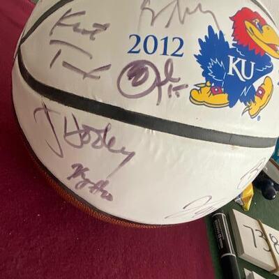 Lot 732 - Kansas Jayhawks 2012-13 signed basketball