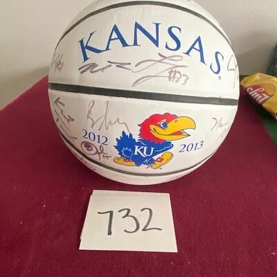 Lot 732 - Kansas Jayhawks 2012-13 signed basketball