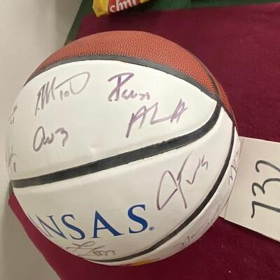 Lot 732 - Kansas Jayhawks 2012-13 signed basketball