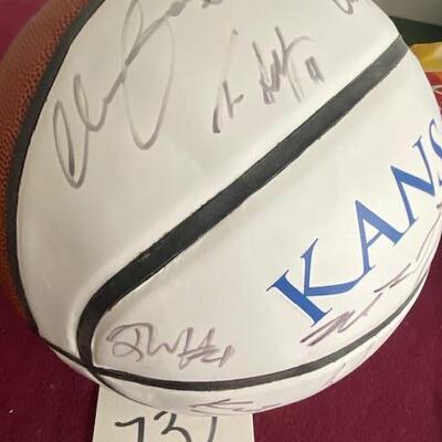 Lot 732 - Kansas Jayhawks 2012-13 signed basketball