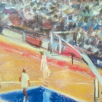 Lot 738 - KU Jayhawks chalk print