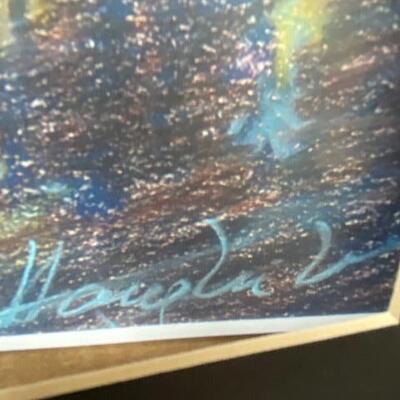 Lot 738 - KU Jayhawks chalk print