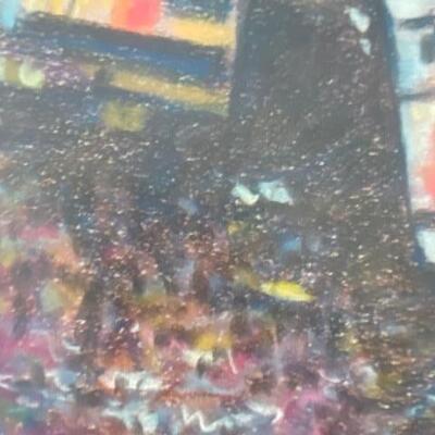 Lot 738 - KU Jayhawks chalk print