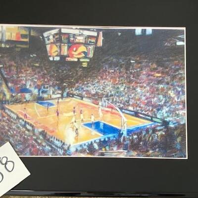 Lot 738 - KU Jayhawks chalk print