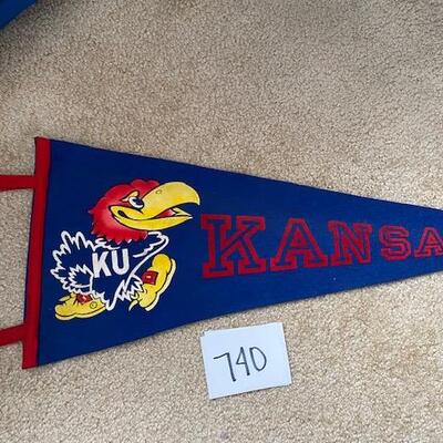 Lot 740 - Kansas University Pennant