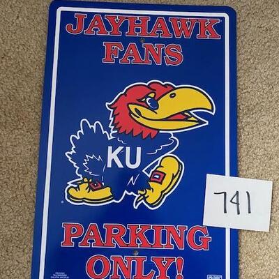 Lot 741 - KU Jayhawks Parking Sign