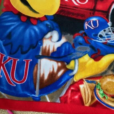 Lot 744 - Kansas University tailgating Fleece Blanket