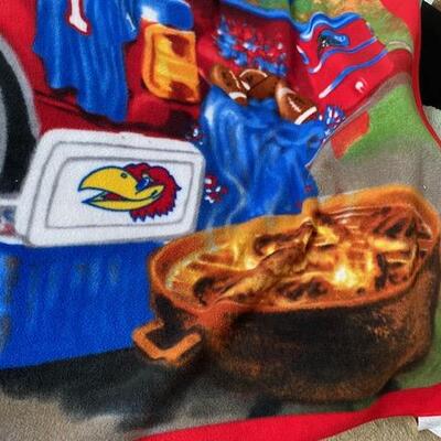 Lot 744 - Kansas University tailgating Fleece Blanket