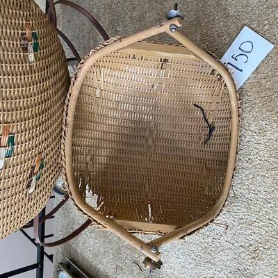 Lot 750 - Vintage Wicker baby Buggy