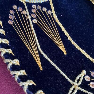 Lot 751 -Gold and  Black Velvet Sombrero made in Mexico