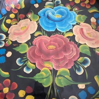 Lot 753 - Wooden Hand Painted Platter