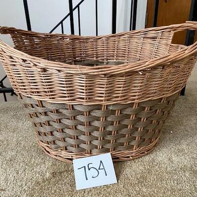 Lot 754 - Large  wicker Laundry Basket