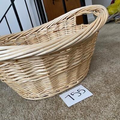 Lot 755 - Large wicker Laundry Basket