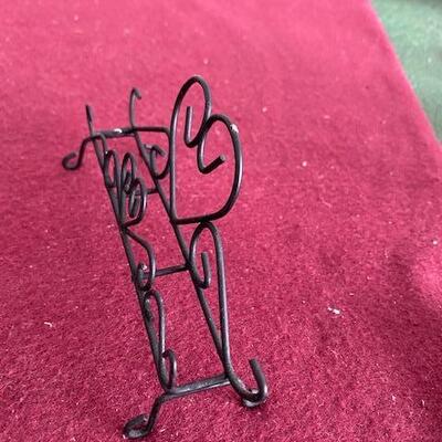 Lot 760 - wire basket and card holder